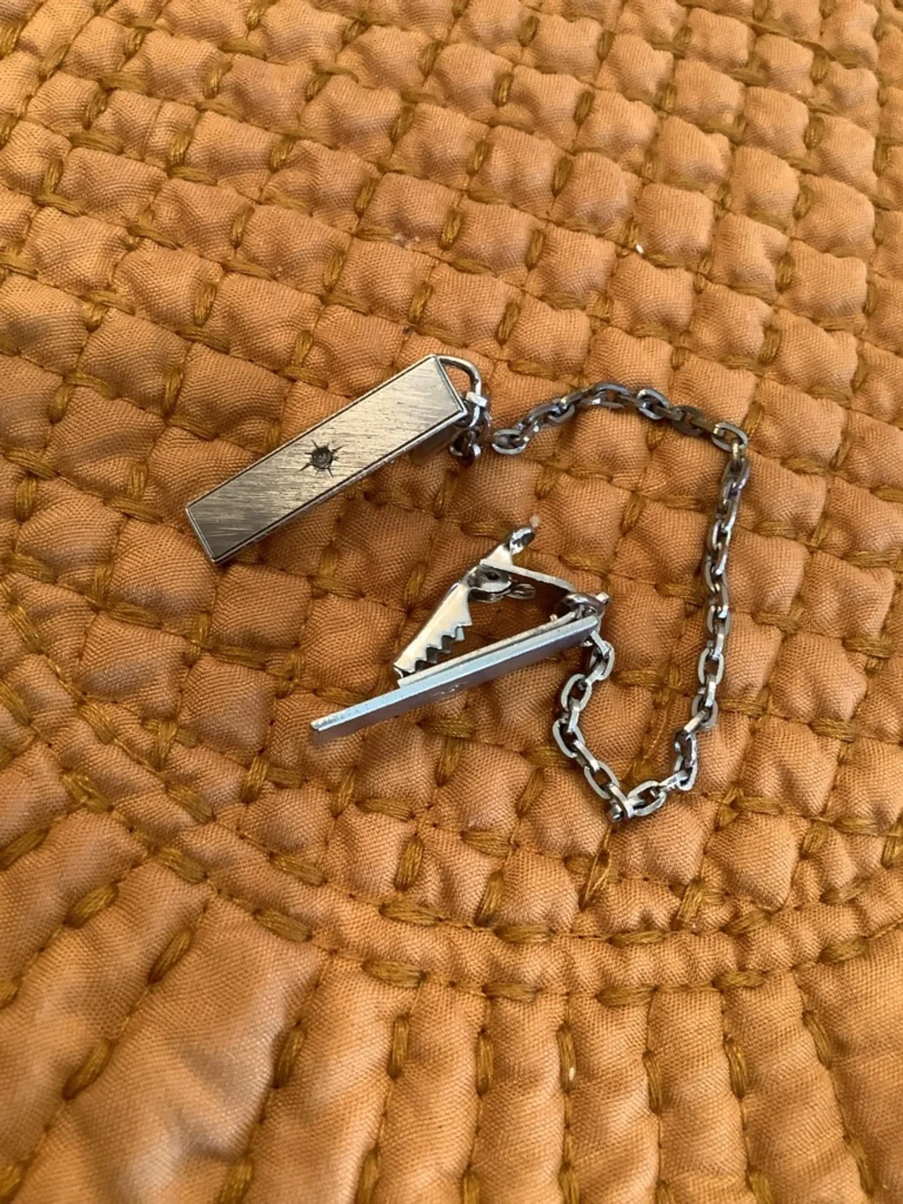 Lot of Classic Cufflinks and Tie Clip - Elegant Geometric Designs